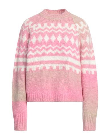 Sandro Woman Sweater Pink Size 4 Alpaca Wool, Polyamide, Acrylic, Wool