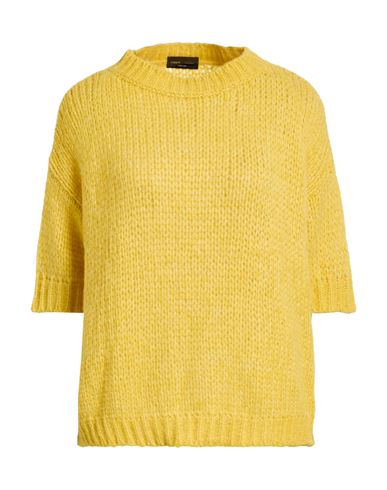 Roberto Collina Woman Sweater Yellow Size M Baby Alpaca Wool, Nylon, Wool