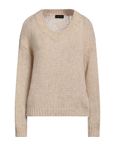 Roberto Collina Woman Sweater Beige Size L Baby Alpaca Wool, Nylon, Wool