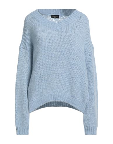 Roberto Collina Woman Sweater Sky Blue Size Xl Baby Alpaca Wool, Nylon, Wool
