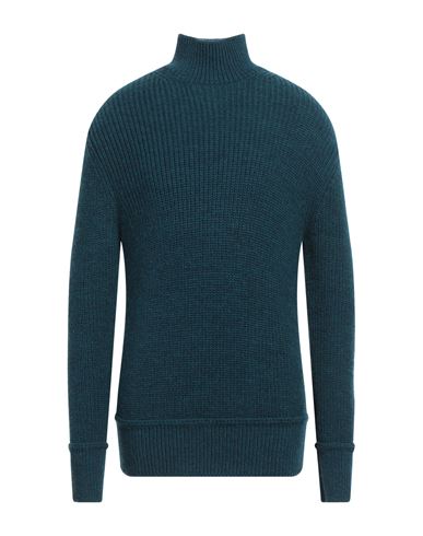 MESSAGERIE MESSAGERIE MAN TURTLENECK DEEP TEAL SIZE 38 ACRYLIC, MERINO WOOL, WOOL, ALPACA WOOL 