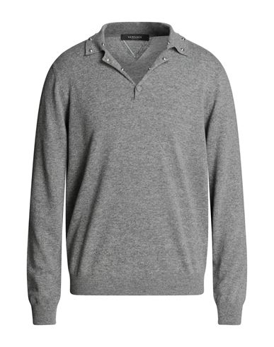 Versace Man Sweater Grey Size 44 Virgin Wool, Cashmere