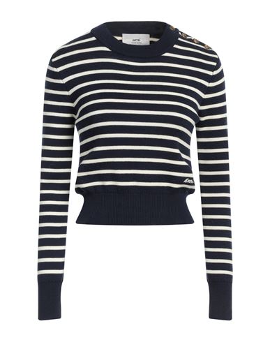 Ami Alexandre Mattiussi Woman Sweater Navy Blue Size M Merino Wool