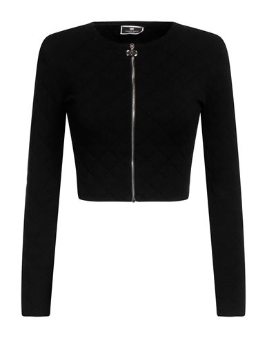 Elisabetta Franchi Woman Cardigan Black Size 4 Viscose, Polyester, Polypropylene
