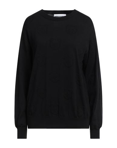 Moschino Woman Sweater Black Size L Cotton