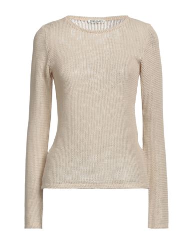 Our Legacy Woman Sweater Beige Size 4 Cotton, Elastane