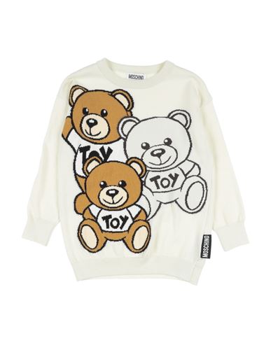 Shop Moschino Kid Toddler Sweater Cream Size 4 Cotton, Wool In White