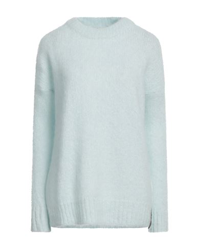 Hinnominate Woman Sweater Sky Blue Size S Mohair Wool, Acrylic, Polyamide, Wool, Elastane