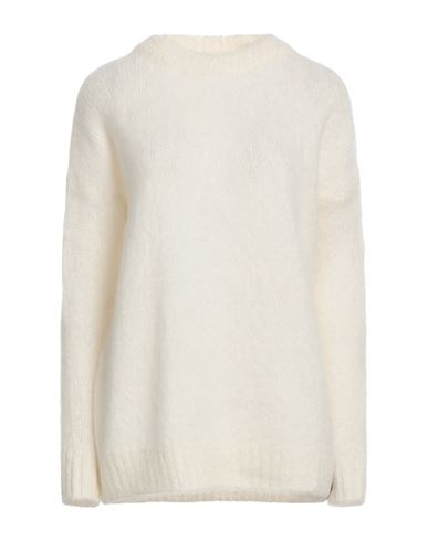 Hinnominate Woman Sweater White Size S Mohair Wool, Acrylic, Polyamide, Wool, Elastane