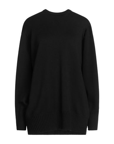Jil Sander Gabardine Wool Shirt With Button-down Neck In Black