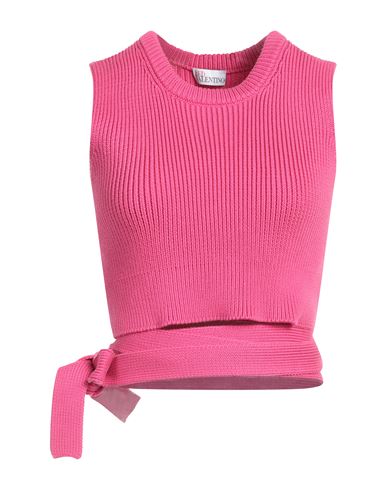 Red Valentino Woman Sweater Fuchsia Size M Cotton In Pink