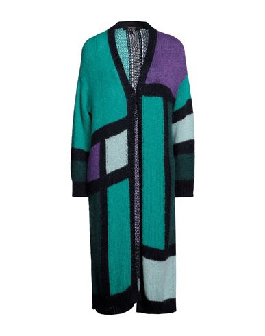 My Twin Twinset Woman Cardigan Turquoise Size Xs Acrylic, Polyamide, Mohair Wool In Blue