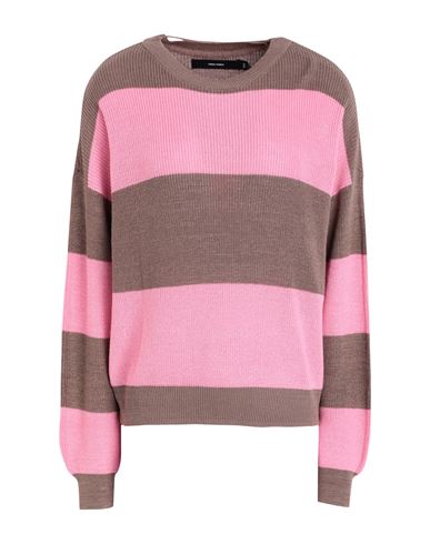 Vero Moda Woman Sweater Brown Size S Ecovero Viscose, Acrylic, Cotton