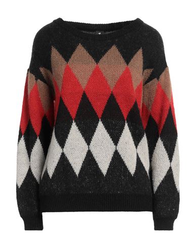One Woman Sweater Black Size L Acrylic, Polyamide, Alpaca Wool