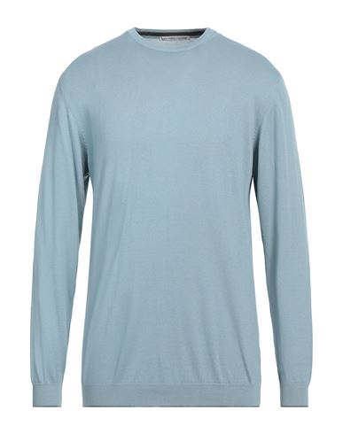 Grey Daniele Alessandrini Man Sweater Light Blue Size 44 Cotton