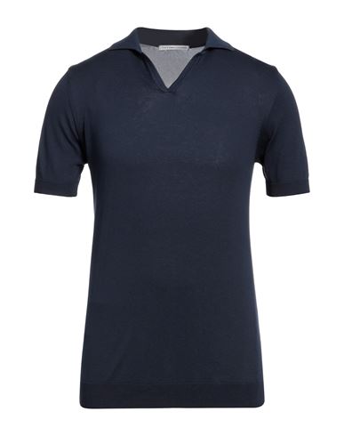 Grey Daniele Alessandrini Man Sweater Navy Blue Size 36 Cotton