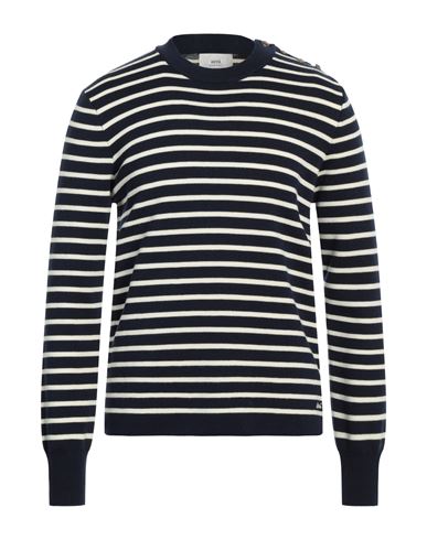 Ami Alexandre Mattiussi Man Sweater Navy Blue Size Xl Merino Wool