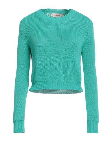 Jucca Woman Sweater Emerald Green Size M Cotton