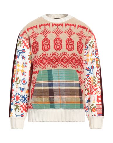 Dsquared2 Man Sweater Beige Size L Wool, Alpaca Wool, Cotton, Linen, Polyamide