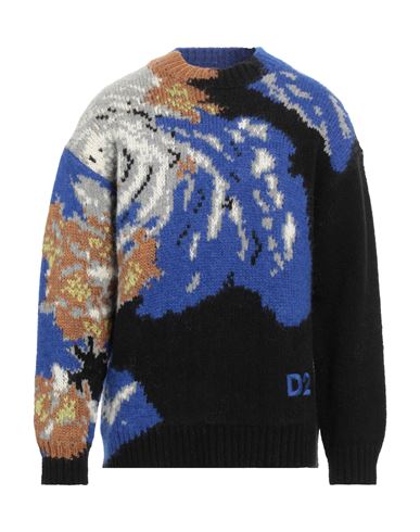Dsquared2 Man Sweater Blue Size M Wool, Polyamide, Mohair Wool, Alpaca Wool, Acrylic