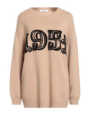 Max Mara Woman Sweater Beige Size L Wool, Cashmere In Nude