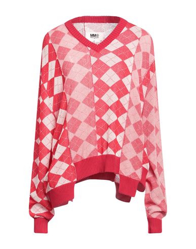 Shop Mm6 Maison Margiela Woman Sweater Red Size L Viscose, Cotton, Polyamide