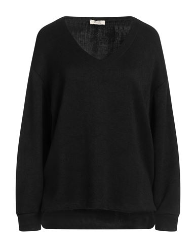 Think Woman Sweater Black Size L Viscose, Polyester, Nylon