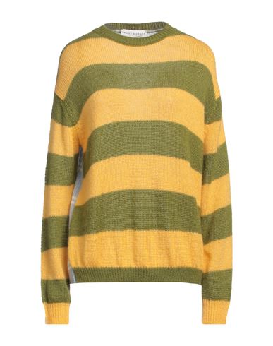 Skills & Genes Woman Sweater Yellow Size L Acrylic, Mohair Wool, Polyamide In Multi
