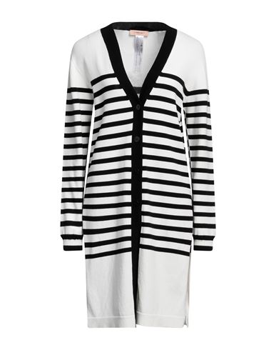 Twinset Woman Cardigan White Size M Viscose, Polyester In White