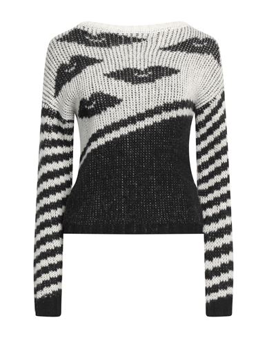 Vicolo Trivelli Woman Sweater Black Size M Alpaca Wool, Acrylic, Polyamide, Polyester