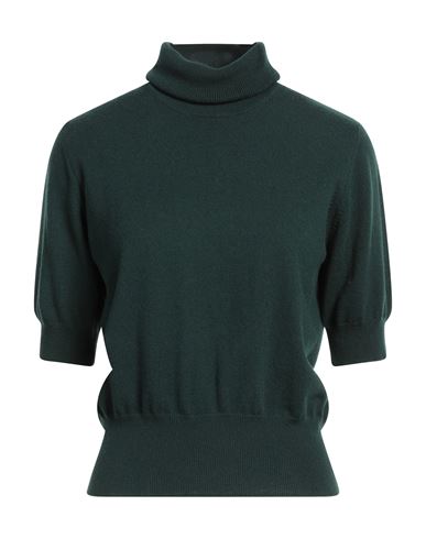 Ballantyne Of Peebles Woman Turtleneck Dark Green Size 6 Cashmere