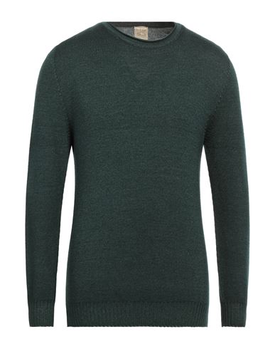 H953 Man Sweater Dark Green Size 44 Merino Wool