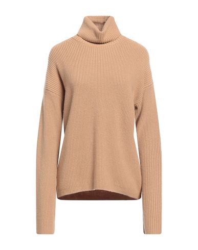 Ballantyne Of Peebles Woman Turtleneck Camel Size 8 Cashmere In Beige
