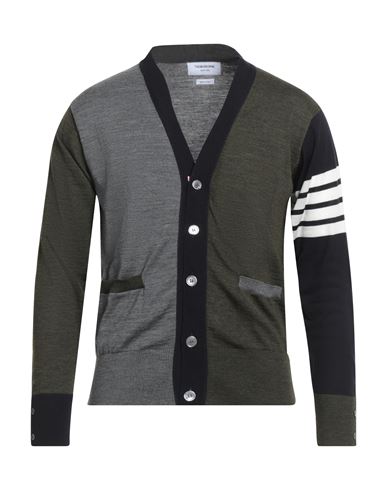 Thom Browne Grey 4-bar Stripe Virgin Wool Cardigan