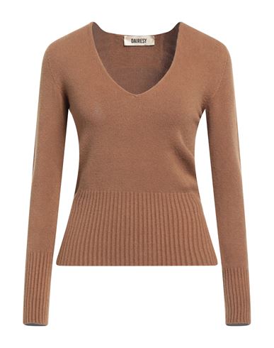 Dairesy Woman Sweater Brown Size M Viscose, Polyester, Polyamide