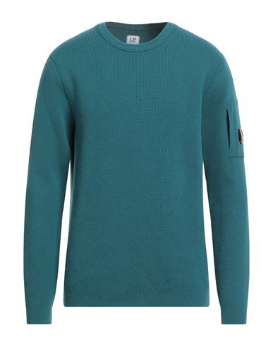 C.p. Company C. P. Company Man Sweater Deep Teal Size 44 Wool, Polyamide