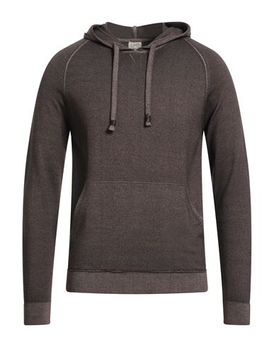 H953 Man Sweater Dark Brown Size 38 Merino Wool In Brown