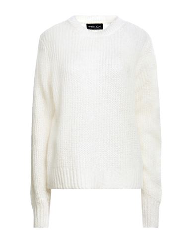 Vanessa Scott Woman Sweater Ivory Size Onesize Acrylic, Polyamide, Mohair Wool In Neutral