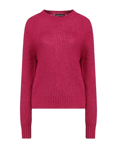 Shop Vanessa Scott Woman Sweater Fuchsia Size Onesize Acrylic, Polyamide, Mohair Wool In Pink