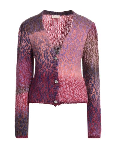 Liu •jo Woman Cardigan Garnet Size M Acrylic, Wool, Polyamide, Alpaca Wool In Red