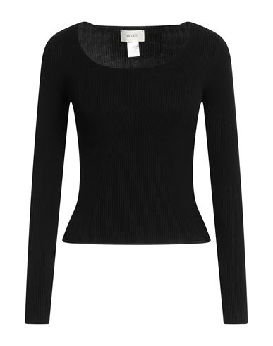 VICOLO VICOLO WOMAN SWEATER BLACK SIZE ONESIZE VISCOSE, POLYESTER
