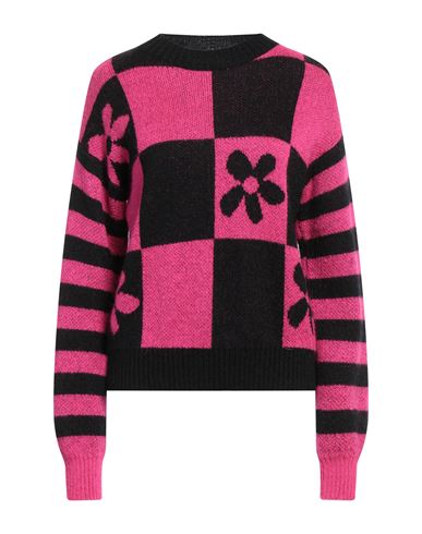 Kontatto Woman Sweater Fuchsia Size Onesize Acrylic, Mohair Wool, Polyamide In Pink