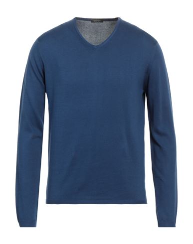 Cruciani Man Sweater Blue Size 48 Cotton