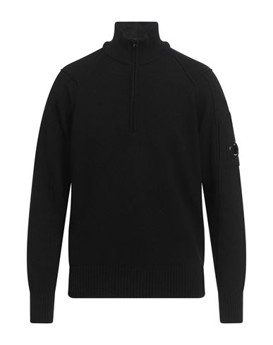C.p. Company C. P. Company Man Turtleneck Black Size 40 Wool, Polyamide In Black