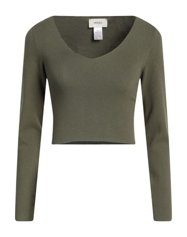 Vicolo Woman Sweater Military Green Size Onesize Viscose, Polyester