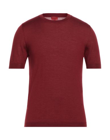 Isaia Man Sweater Burgundy Size Xl Cashmere, Silk In Red