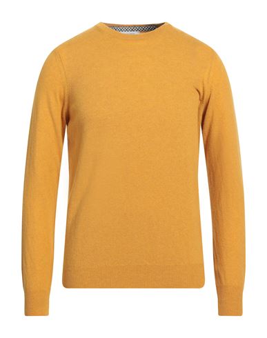 Tailor Club Man Sweater Ocher Size M Wool, Polyamide In Yellow