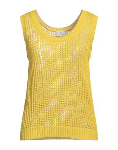 Daniela Pancheri Woman Sweater Yellow Size L Cotton
