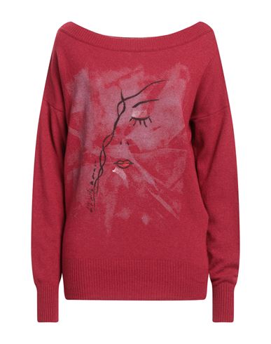 Vicolo Trivelli Woman Sweater Garnet Size M Merino Wool, Viscose, Polyamide, Cashmere In Red