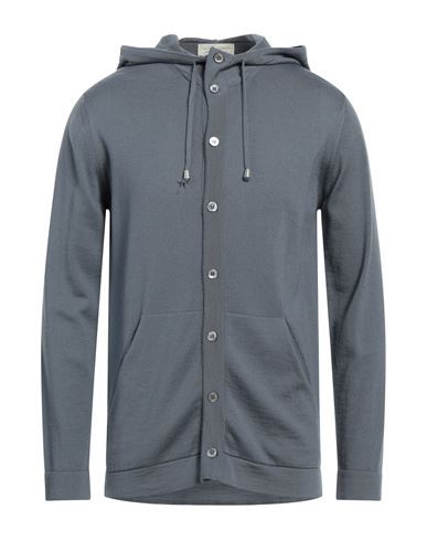 Filippo De Laurentiis Man Cardigan Slate Blue Size 40 Merino Wool